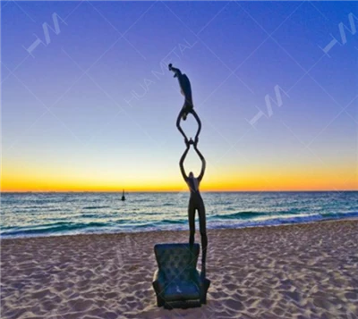 Amour de sculpture en bronze sur mesure